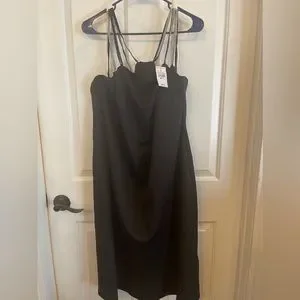 calvin klein black one shoulder dress CALVIN KLEIN COLLECTION Vintage Black Silk One Shoulder Long Dress –  Jellybean Vintage